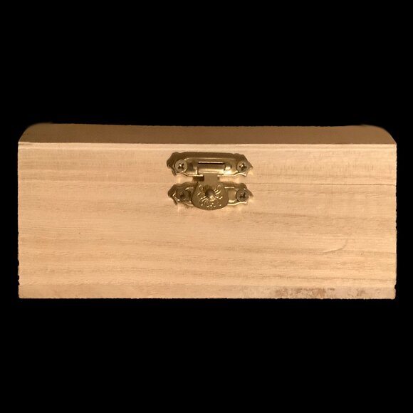 Other - Unused Miniature Unfinished Bombé Wood Chest with Brass Hardware